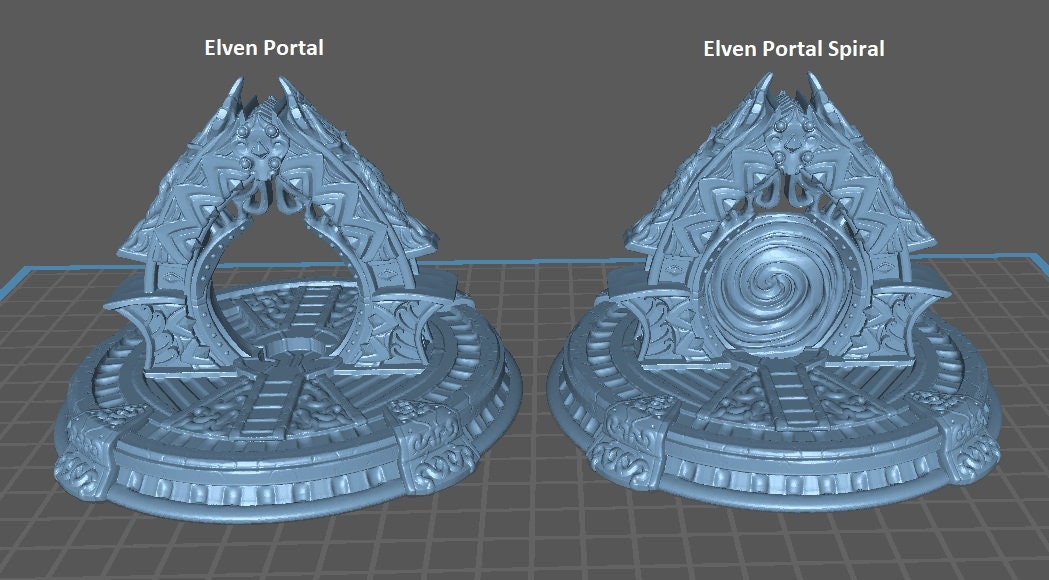 Crystal Portal/Elven Portal/Portal Miniature - Tabletop Terrain | Scatter Terrain | Dungeons and Dragons | Safehold | Portals of Atarien