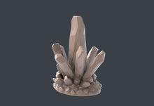 Load image into Gallery viewer, Crystal Terrain Set | Underdark Terrain |Crystal Throne | Stalagtite | Stalagmite | Cavern Terrain | Dungeons and Dragons | RPG | 32mm | 5e
