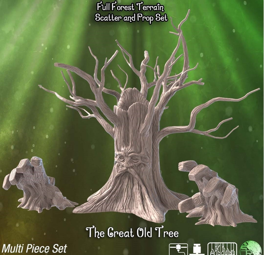 Grandfather Tree Terrain Set| Sentient Tree | Awakened Tree | Forest Scatter Terrain | Deku Tree | Dungeons and Dragons | 32mm | 5e | DnD