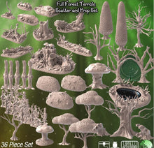 Load image into Gallery viewer, Forest Trees Terrain Set | Trees | Forest Scatter Terrain | Dead Trees | Dungeons and Dragons | 32mm | 5e | DnD | 5th Edition | Enchanted
