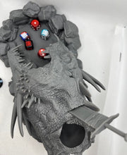 Load image into Gallery viewer, Slain Dragon Dice Tower | Dragon Dice Tower | Dungeons and Dragons Dice Tower | Beast Miniatures Dice Tower | Monster Dice Tower | DnD
