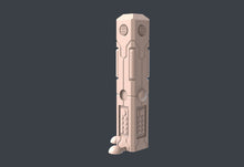 Load image into Gallery viewer, Cyberpunk Terrain Set 4 | Cyberpunk Wall w/ holes for Magnets | Cyberpunk Wall Terrain | Science Fiction Terrain | Space Terrain | 32mm
