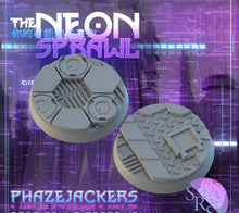 Load image into Gallery viewer, Cyberpunk Miniatures Set | Cyberpunk Heroes | Cyberpunk Adventurers | Science Fiction Miniatures | RPG | 32mm | Phazejackers | Neon Sprawl
