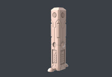 Load image into Gallery viewer, Cyberpunk Terrain Set 4 | Cyberpunk Wall w/ holes for Magnets | Cyberpunk Wall Terrain | Science Fiction Terrain | Space Terrain | 32mm

