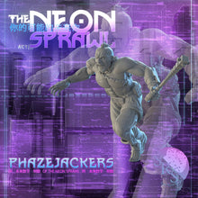 Load image into Gallery viewer, Cyberpunk Miniatures Set | Cyberpunk Heroes | Cyberpunk Adventurers | Science Fiction Miniatures | RPG | 32mm | Phazejackers | Neon Sprawl
