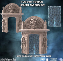 Load image into Gallery viewer, Haunted Portal Terrain Set | Obelisk | Avernus Terrain | Spirit Portal Terrain | Spooky | Hell | Scary Terrain | Dungeons and Dragons | 32mm
