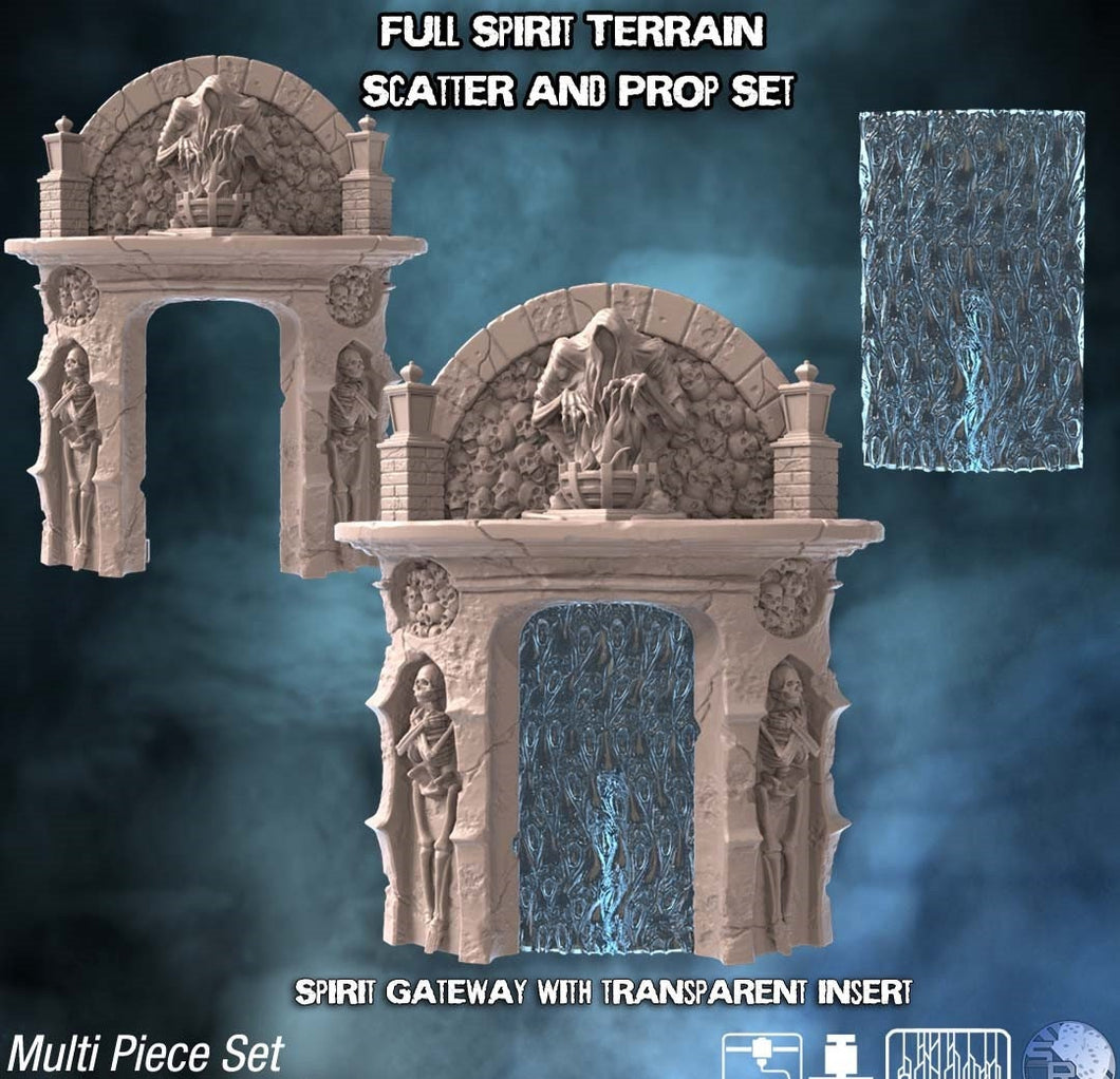 Haunted Portal Terrain Set | Obelisk | Avernus Terrain | Spirit Portal Terrain | Spooky | Hell | Scary Terrain | Dungeons and Dragons | 32mm