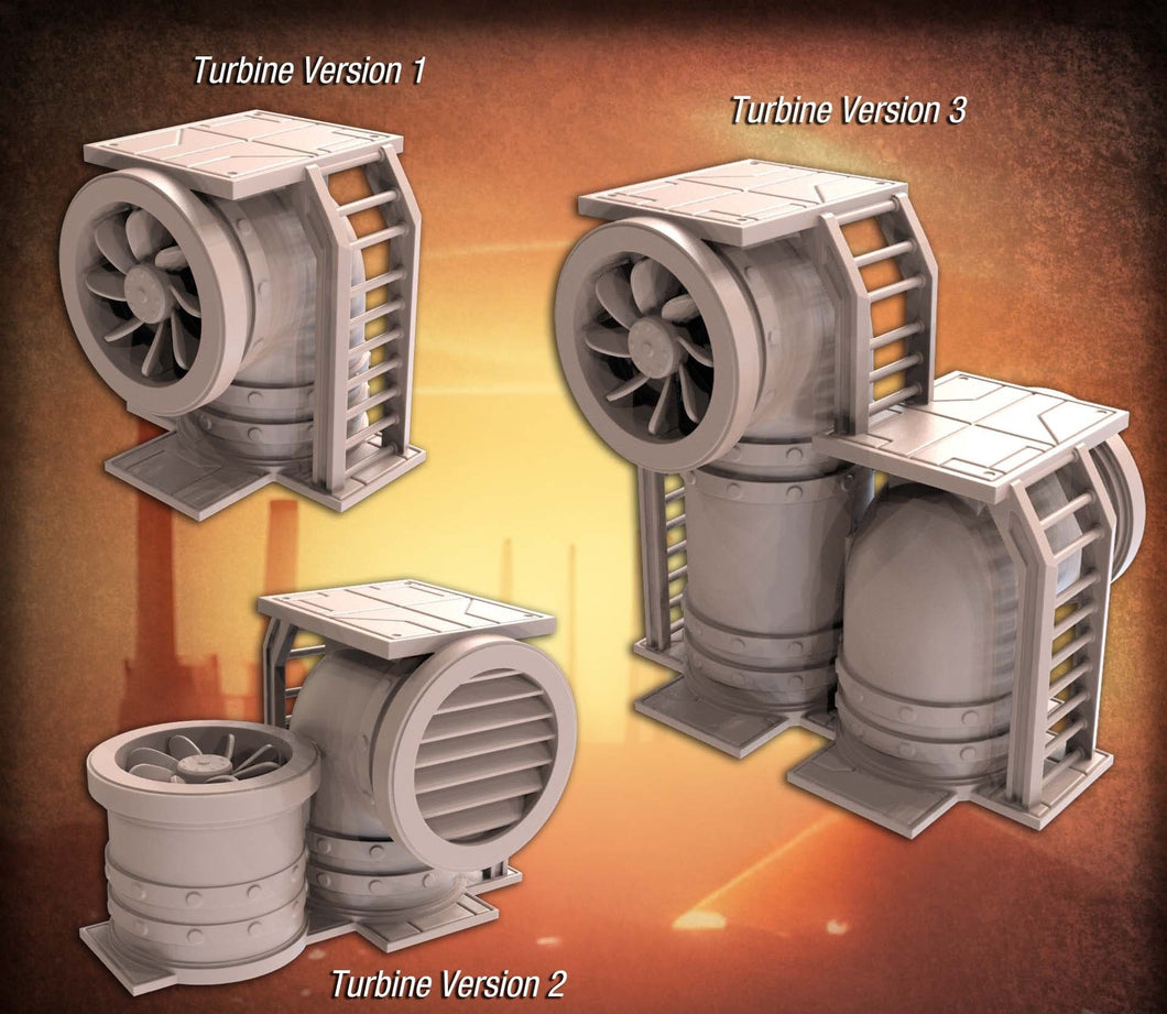Sci-Fi Factory Terrain Set 2 | Science Fiction Terrain | Cyberpunk Factory Terrain | Futuristic Factory | Machinery Terrain | RPG | 32mm