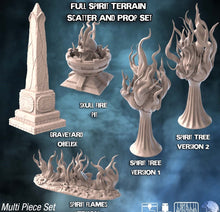 Load image into Gallery viewer, Haunted Portal Terrain Set | Obelisk | Avernus Terrain | Spirit Portal Terrain | Spooky | Hell | Scary Terrain | Dungeons and Dragons | 32mm
