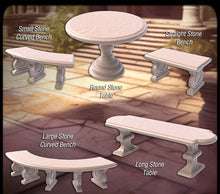 Load image into Gallery viewer, Courtyard Terrain Set 2 | Courtyard Benches | Stone Bench | Pool | Fountain | Plants | Plaza Terrain | Stone Pillars | Dungeons and Dragons
