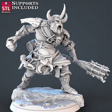 Load image into Gallery viewer, Frost Giant Miniature | Frost Giant Warrior| Male Frost Giant | Female Frost Giant | Dungeons and Dragons | RPG | 32mm | Huge Creature
