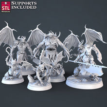 Load image into Gallery viewer, Demon Miniatures | Demonkind | Major Demon | Minor Demon | Imp | DnD | Dungeons and Dragons | Obyriths | Tanar&#39;ri | Loumara | RPG | 32mm
