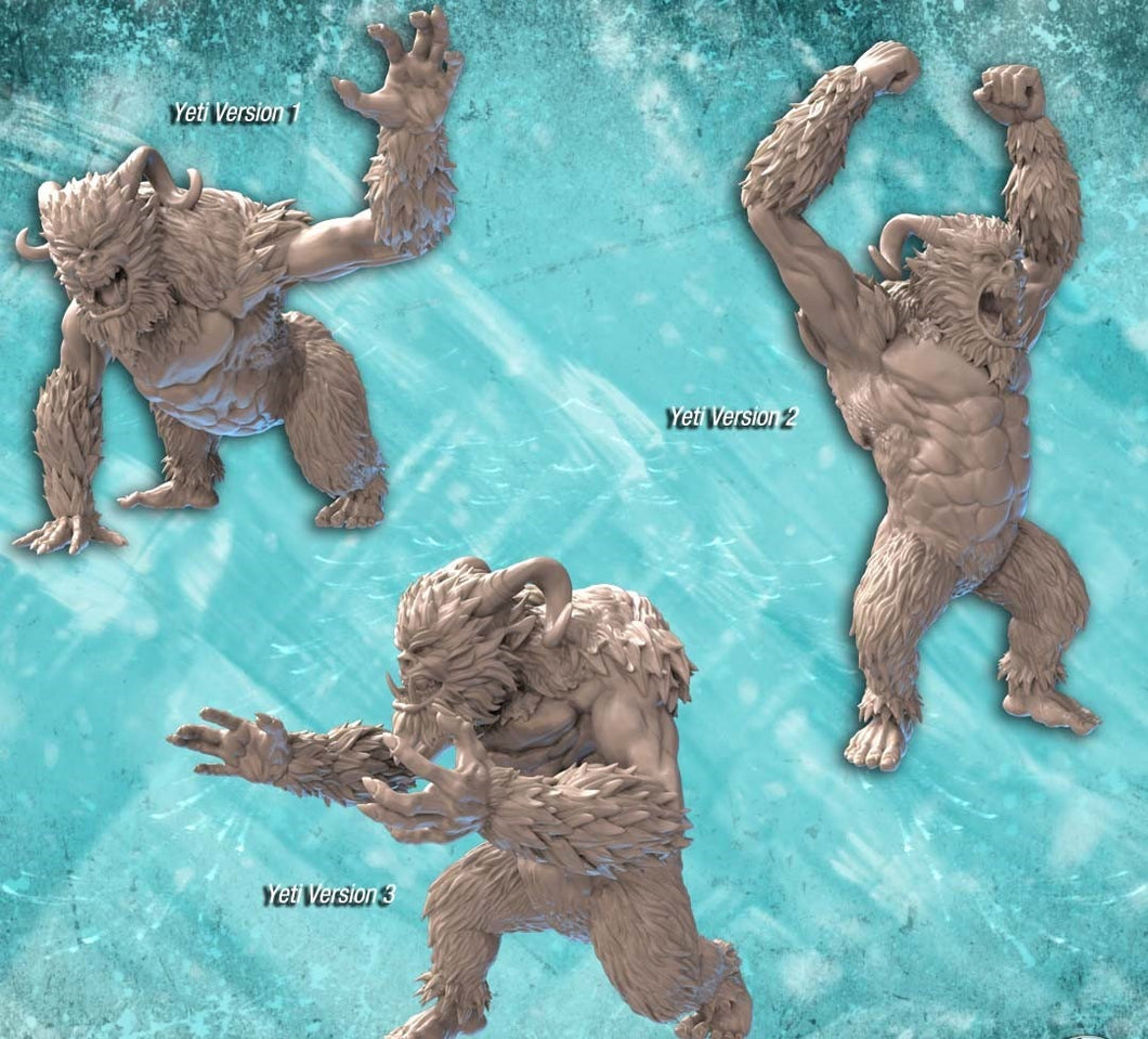 Yeti Miniature | Troll | Bigfoot | Abominable Snowman | Snow Creature | Snow Monster | Ice Golem | Large Creature | Tundra Terrors| DnD