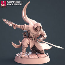 Load image into Gallery viewer, Assassin Miniature | Rogue Miniature | Weapon Rack | Assassin&#39;s Creed | Ezio Auditore | DnD | Dungeons and Dragons | RPG | Assassin/Rogue
