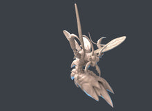 Load image into Gallery viewer, Giant Frost Hornet Miniature | Giant Hornet | Giant Wasp | Flying Creature | Snow Creature | Medium Ice Creature | Tundra Terrors| DnD| 32mm
