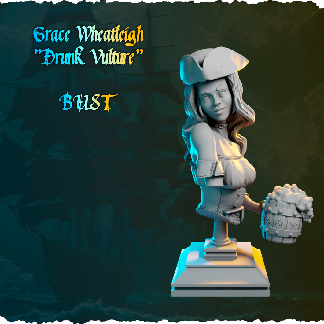 Pirate Statue Set 2 - Ladies of the Sea 3inch Busts - 75mm Bust with Stand - Female Pirates - Pirate Bust Set | Topless Pirates | NSFW