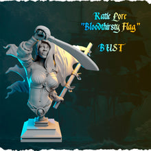 Load image into Gallery viewer, Pirate Statue Set 2 - Ladies of the Sea 3inch Busts - 75mm Bust with Stand - Female Pirates - Pirate Bust Set | Topless Pirates | NSFW
