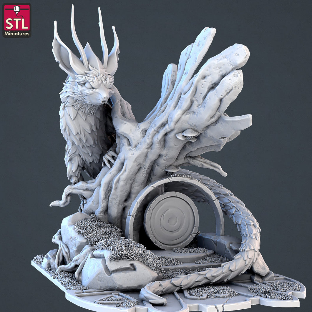 Druid Miniatures Set 4/Forest Guardian/Runic Glade/Forest Portal/Tabletop Terrain/Scatter Terrain/Dungeons and Dragons/Pathfinder/RPG