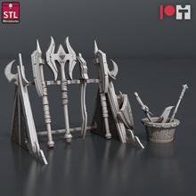 Load image into Gallery viewer, Dragonborn Blacksmith | Traveling Blacksmith Shop | Forge- Tabletop Terrain | Scatter Terrain | Dungeons and Dragons | Pathfinder | RPG | 5e
