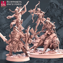 Load image into Gallery viewer, Orc Miniature Set: 28mm/32mm Resin Orc Warriors for D&amp;D
