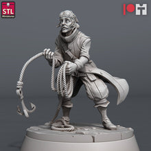 Load image into Gallery viewer, Airship Miniatures Set - Airship Crew - Boat Crew - Sailors - Seamen - Mechanic - Halfling - Pirate RPG Minis | Dungeons and Dragons | 5e |

