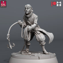 Load image into Gallery viewer, Airship Miniatures Set - Airship Boat Crew - Sailors - Seamen - Mechanic - Halfling - Pirate RPG Minis | Dungeons and Dragons | 5e
