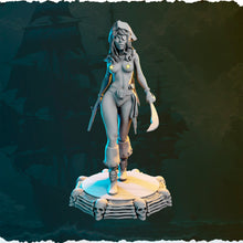 Load image into Gallery viewer, Pirate Miniatures Set 3 - Ladies of the Sea - Female Pirates - Pirate RPG Minis | Dungeons and Dragons | 5e | Topless Pirates | NSFW Pirates
