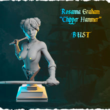 Load image into Gallery viewer, Pirate Statue Set 3 - Ladies of the Sea 3inch Busts - 75mm Bust with Stand - Female Pirates - Pirate Bust Set | Topless Pirates | NSFW
