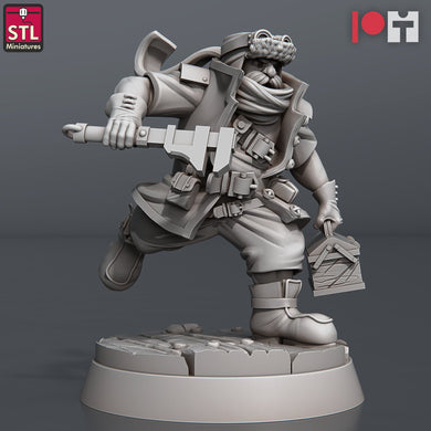 Airship Miniatures Set - Airship Crew - Boat Crew - Sailors - Seamen - Mechanic - Halfling - Pirate RPG Minis | Dungeons and Dragons | 5e |
