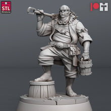 Load image into Gallery viewer, Airship Miniatures Set - Airship Crew - Boat Crew - Sailors - Seamen - Mechanic - Halfling - Pirate RPG Minis | Dungeons and Dragons | 5e |
