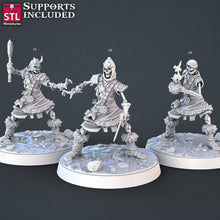 Load image into Gallery viewer, Skeleton Army Miniature Set: 32mm Resin Undead RPG Miniatures
