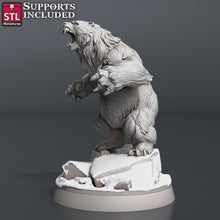 Load image into Gallery viewer, Bear Miniature Set | Brown Bear | Black Bear | Polar Bear | 5E | Dungeons and Dragons | Pathfinder | DnD | 5th Edition
