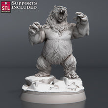 Load image into Gallery viewer, Bear Miniature Set | Brown Bear | Black Bear | Polar Bear | 5E | Dungeons and Dragons | Pathfinder | DnD | 5th Edition

