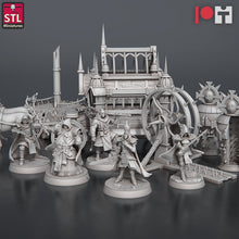 Load image into Gallery viewer, Inquisitor Miniature Set | Armored Carriage/Wagon | Iron Maiden | Torture Wheel | Scatter Terrain | Dungeons and Dragons | DnD 5e | RPG
