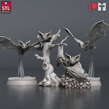Load image into Gallery viewer, Vampire Bat Miniature Set: Giant Bat, 32mm Resin RPG Model, D&amp;D, Pathfinder
