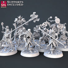 Load image into Gallery viewer, Skeleton Army Miniature Set | Mounted Skeleton | Revenant | Undead | Curse of Strahd | 32mm | RPG | Dungeons and Dragons | DnD | Pathfinder
