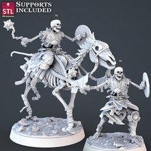 Load image into Gallery viewer, Skeleton Army Miniature Set | Mounted Skeleton | Revenant | Undead | Curse of Strahd | 32mm | RPG | Dungeons and Dragons | DnD | Pathfinder
