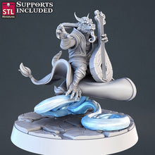 Load image into Gallery viewer, Genasi Miniature Set: 32mm Resin Miniatures for DnD/Pathfinder, Air, Water, Fire, Earth, Elemental
