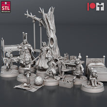 Load image into Gallery viewer, Orphanage Miniature Set | Little Kid Miniature | Children | Nuns | Toys | Bunk Bed | Chalkboard | Tabletop Terrain/DnD/Miniatures/Pathfinder
