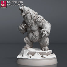 Load image into Gallery viewer, Bear Miniature Set | Brown Bear | Black Bear | Polar Bear | 5E | Dungeons and Dragons | Pathfinder | DnD | 5th Edition
