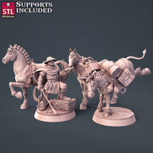 Load image into Gallery viewer, Horse Trainer Set | Warhorse | Riding Horse | Pack Horse| Pack Mule | Mount | Pathfinder | RPG | Dungeons and Dragons | DnD 5e
