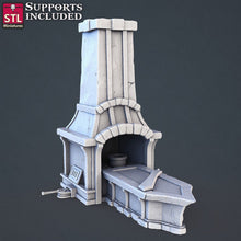 Load image into Gallery viewer, Weaponsmith Terrain Set: 32mm Resin Terrain for DnD/Pathfinder | Forge | Anvil | Weapons Table
