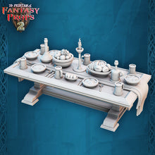 Load image into Gallery viewer, Tavern Miniature Set 2 | Inn Set | Bar Set | Ale House | DnD 5E | Tabletop Terrain | Scatter Terrain | Dungeons and Dragons| Pathfinder| RPG
