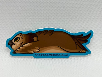 Baby Owlbear Sticker: Dungeons and Dragons Monster Diecut, Owlbear Sploot