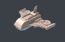 Load image into Gallery viewer, Spaceport Landing Pad | Spaceship | Space Shuttle | Shuttle Craft| Sci-Fi Terrain | Science Fiction Terrain | Cyberpunk Terrain | RPG | 32mm
