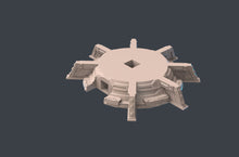 Load image into Gallery viewer, Spaceport Landing Pad | Spaceship | Space Shuttle | Shuttle Craft| Sci-Fi Terrain | Science Fiction Terrain | Cyberpunk Terrain | RPG | 32mm
