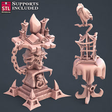 Load image into Gallery viewer, Dark Wizard Set | Wizard | Sorcerer | Warlock | Magic Altar | Spellcaster | Spellbook | DnD | 5e Miniatures | Dungeons and Dragons | RPG
