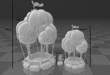 Load image into Gallery viewer, Air Balloon Miniature- Hot Air Balloon - Flying Boat - Flying Ship - Airship - Pirate RPG | Storm King&#39;s Thunder | Dungeons and Dragons | 5e
