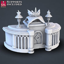 Load image into Gallery viewer, Royal Court Terrain Miniature Set: 32mm Resin Throne Room
