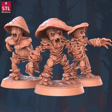 Load image into Gallery viewer, Awakened Mushroom Miniature Set | Violent Fungus Set | Giant Mushroom | Mushroom Monster | DnD | Dungeons and Dragons | 5e | 5th Edition
